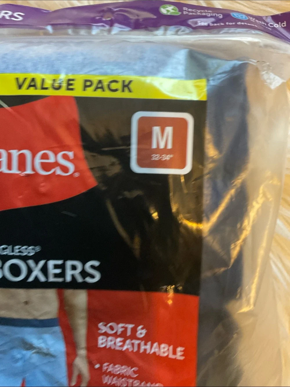 Hanes Men’s Tagless Soft and Breathable No Gap Fly Boxers